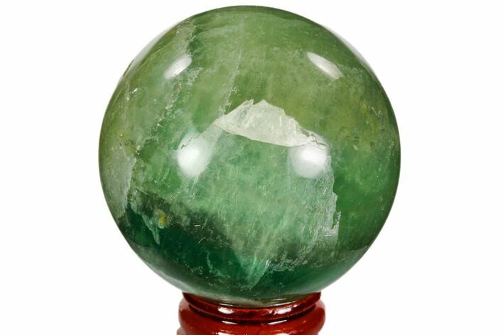 Polished Green Fluorite Sphere - Madagascar #106286